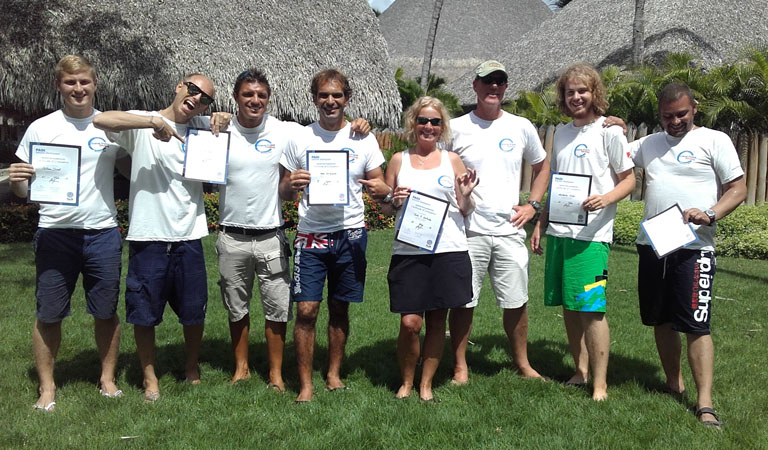 Instructor in training in Bayahibe